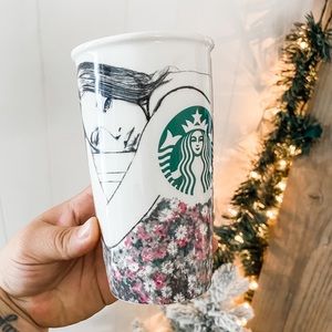 Starbucks 2013 Charlotte Ronson 12 oz Double Wall Ceramic Traveler Tumbler